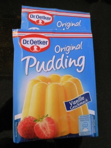 Vanilla pudding powder from Dr. Oetker